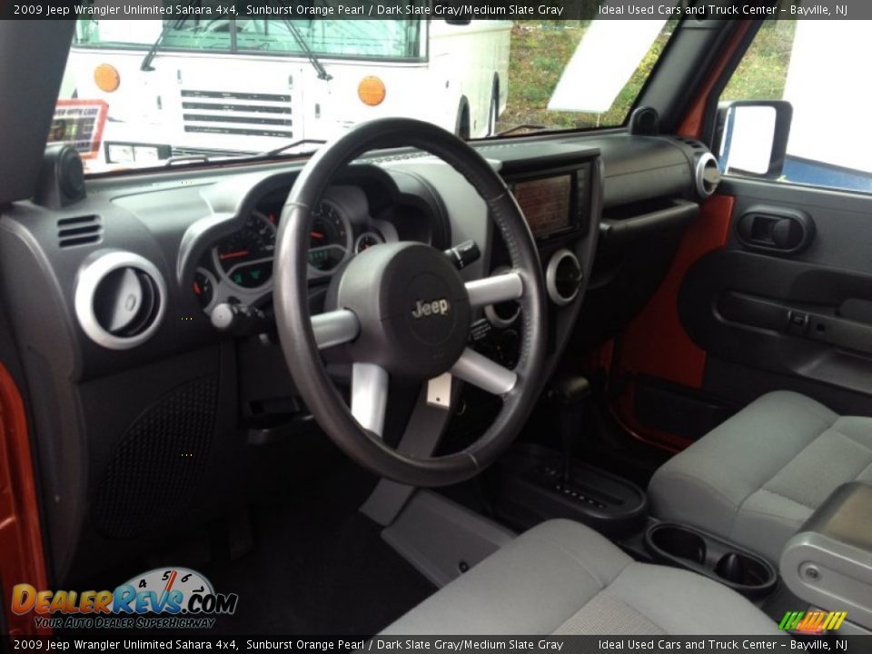 2009 Jeep Wrangler Unlimited Sahara 4x4 Sunburst Orange Pearl / Dark Slate Gray/Medium Slate Gray Photo #23