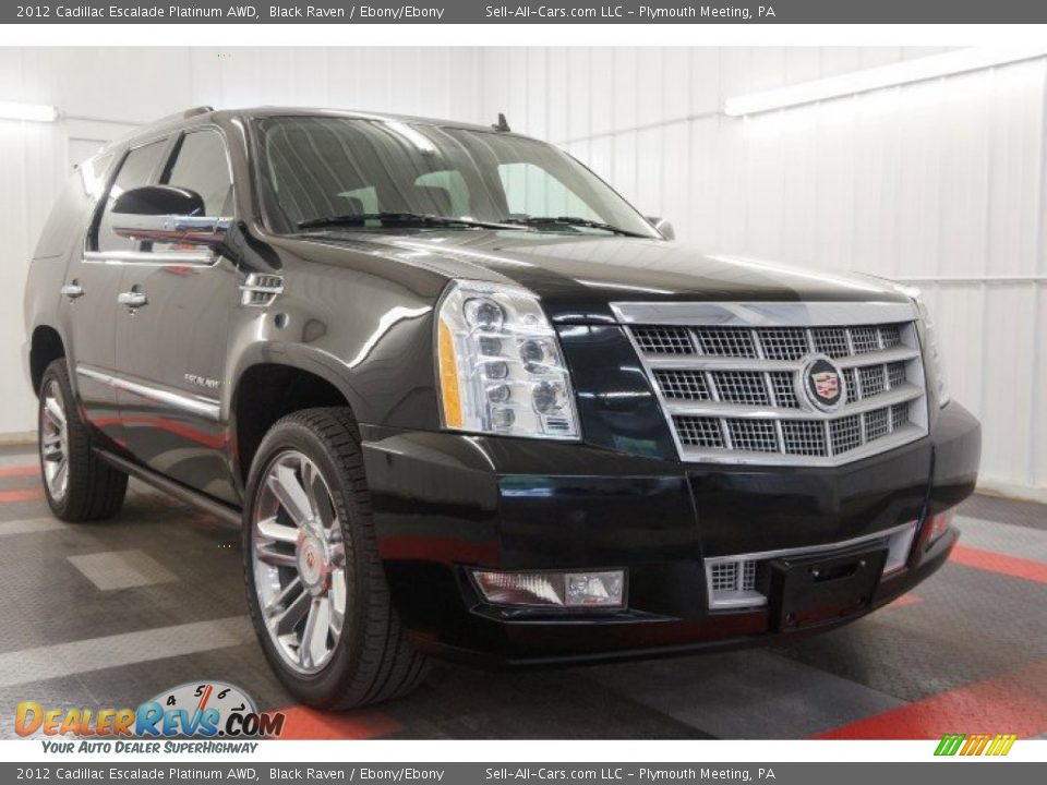 2012 Cadillac Escalade Platinum AWD Black Raven / Ebony/Ebony Photo #13