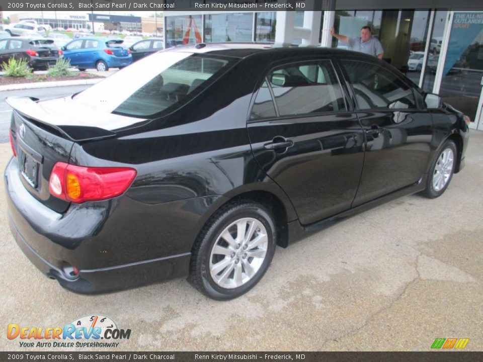 2009 Toyota Corolla S Black Sand Pearl / Dark Charcoal Photo #6