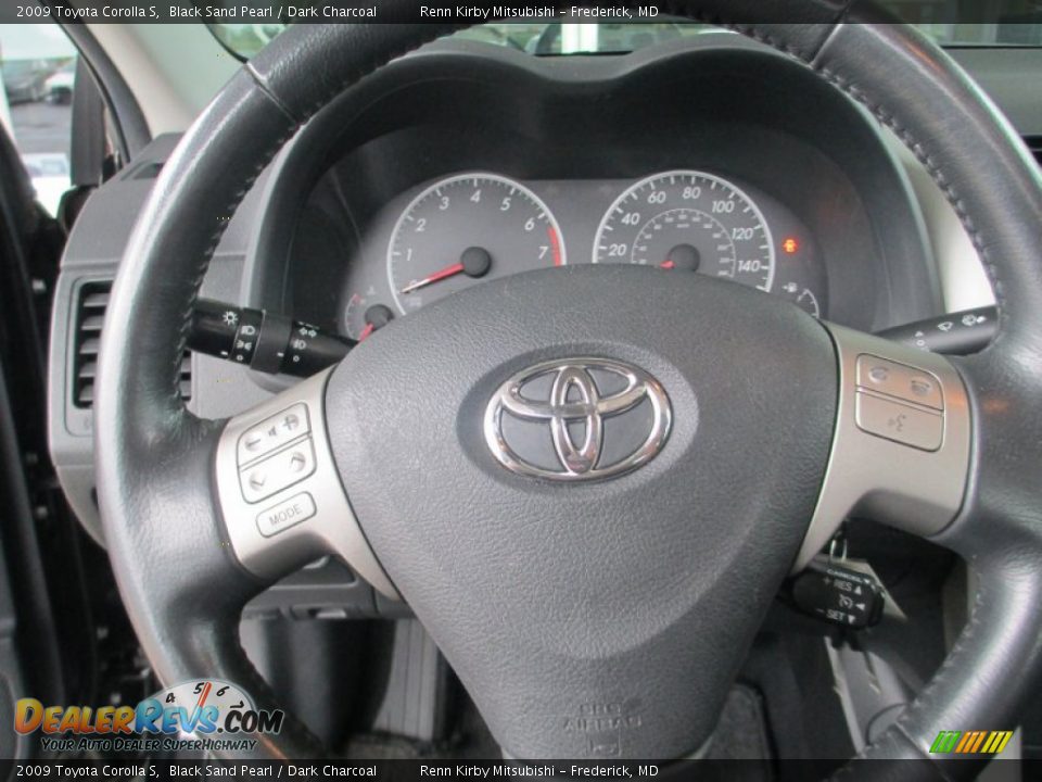 2009 Toyota Corolla S Black Sand Pearl / Dark Charcoal Photo #17