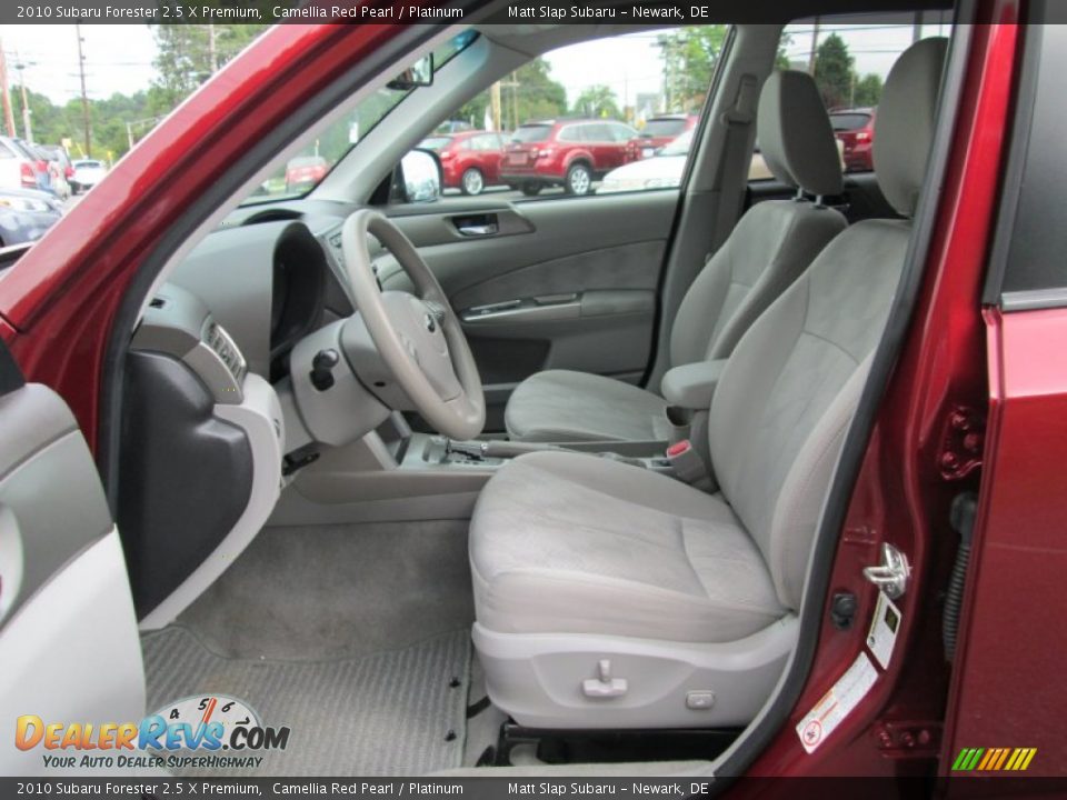 2010 Subaru Forester 2.5 X Premium Camellia Red Pearl / Platinum Photo #11