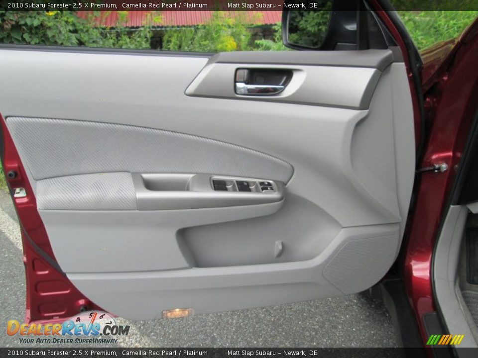 2010 Subaru Forester 2.5 X Premium Camellia Red Pearl / Platinum Photo #12