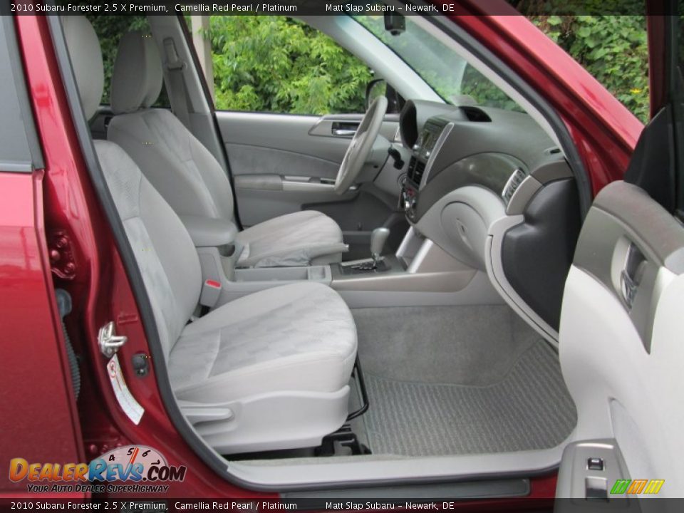 2010 Subaru Forester 2.5 X Premium Camellia Red Pearl / Platinum Photo #17