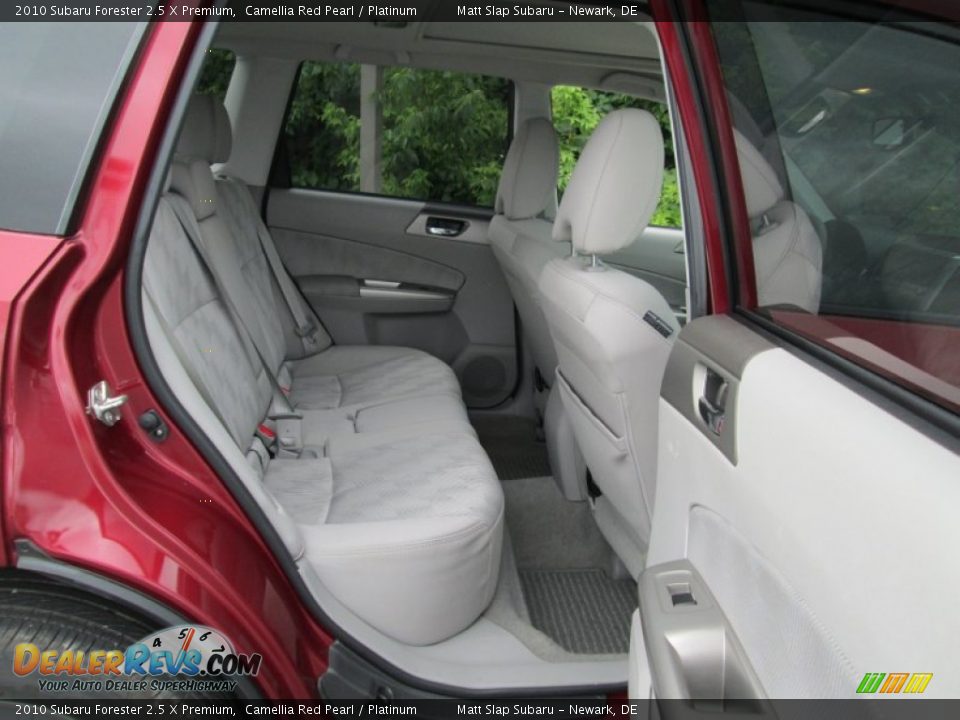 2010 Subaru Forester 2.5 X Premium Camellia Red Pearl / Platinum Photo #18