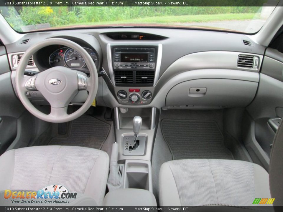 2010 Subaru Forester 2.5 X Premium Camellia Red Pearl / Platinum Photo #22