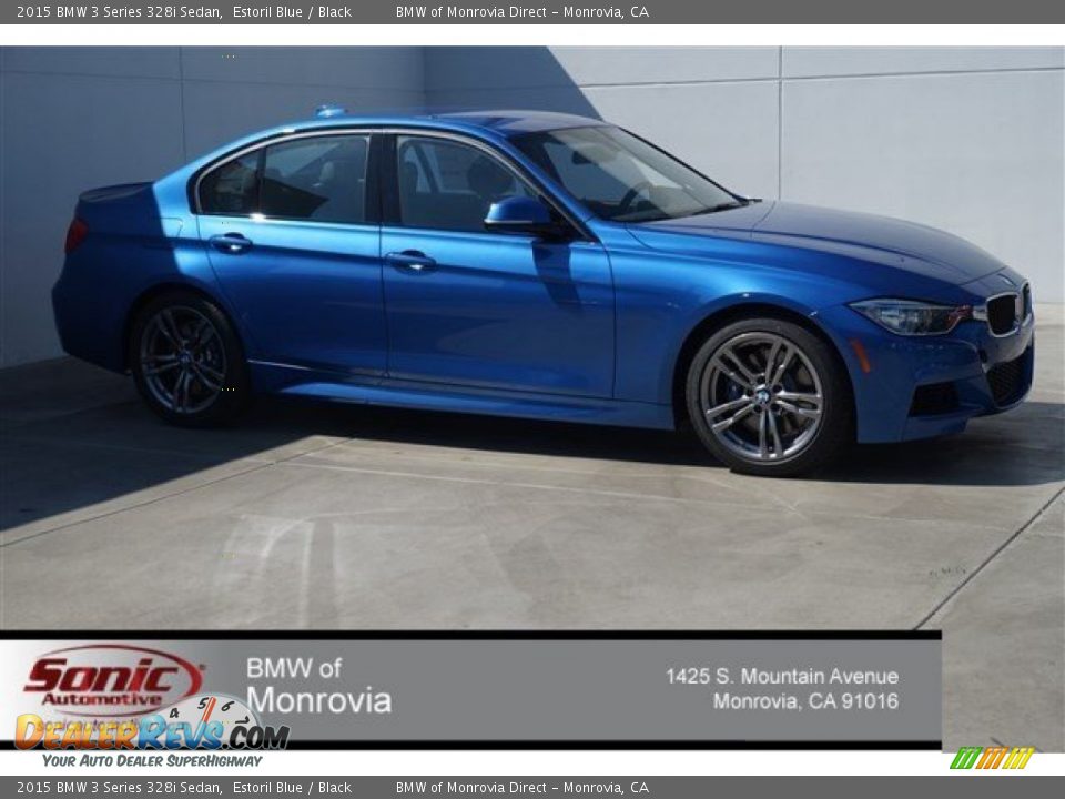 2015 BMW 3 Series 328i Sedan Estoril Blue / Black Photo #1