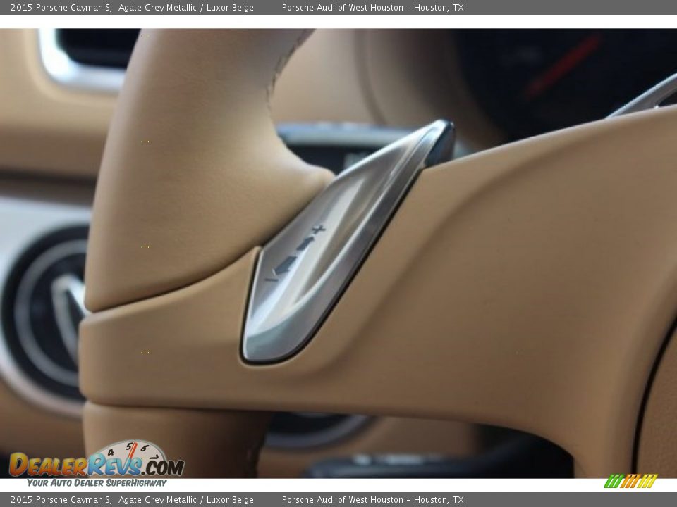 2015 Porsche Cayman S Agate Grey Metallic / Luxor Beige Photo #24