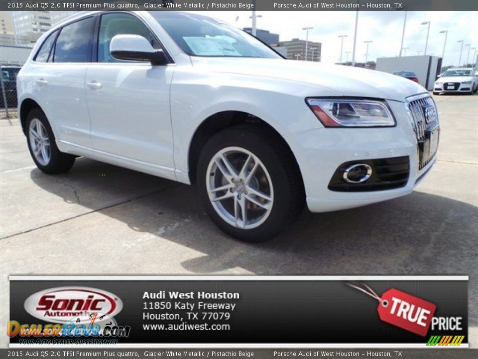 2015 Audi Q5 2.0 TFSI Premium Plus quattro Glacier White Metallic / Pistachio Beige Photo #1