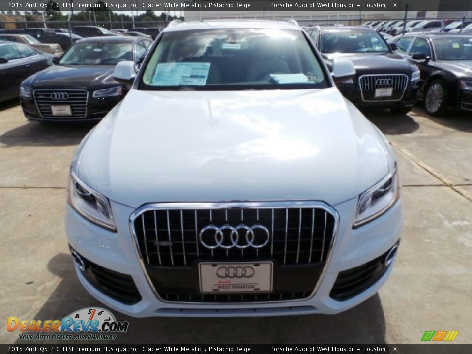 2015 Audi Q5 2.0 TFSI Premium Plus quattro Glacier White Metallic / Pistachio Beige Photo #2