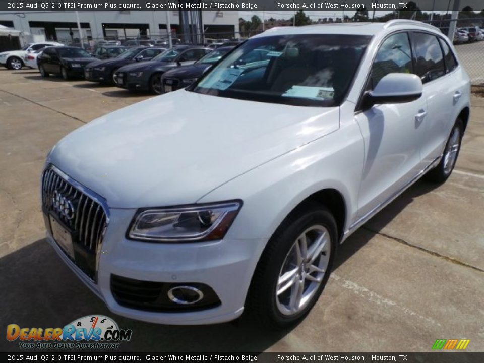 2015 Audi Q5 2.0 TFSI Premium Plus quattro Glacier White Metallic / Pistachio Beige Photo #3