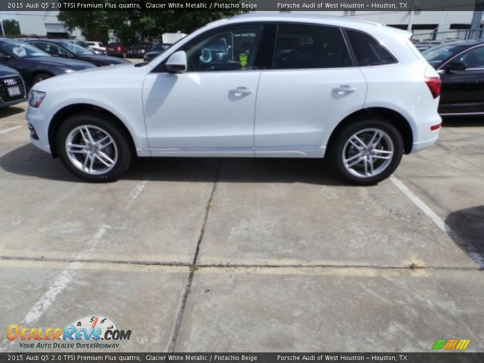 2015 Audi Q5 2.0 TFSI Premium Plus quattro Glacier White Metallic / Pistachio Beige Photo #4