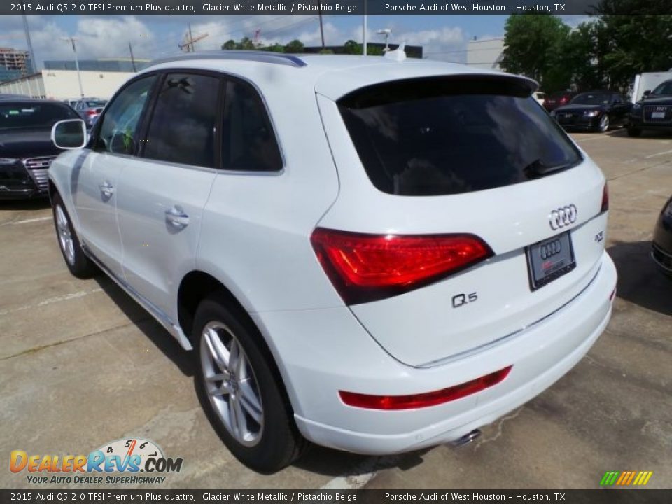 2015 Audi Q5 2.0 TFSI Premium Plus quattro Glacier White Metallic / Pistachio Beige Photo #5