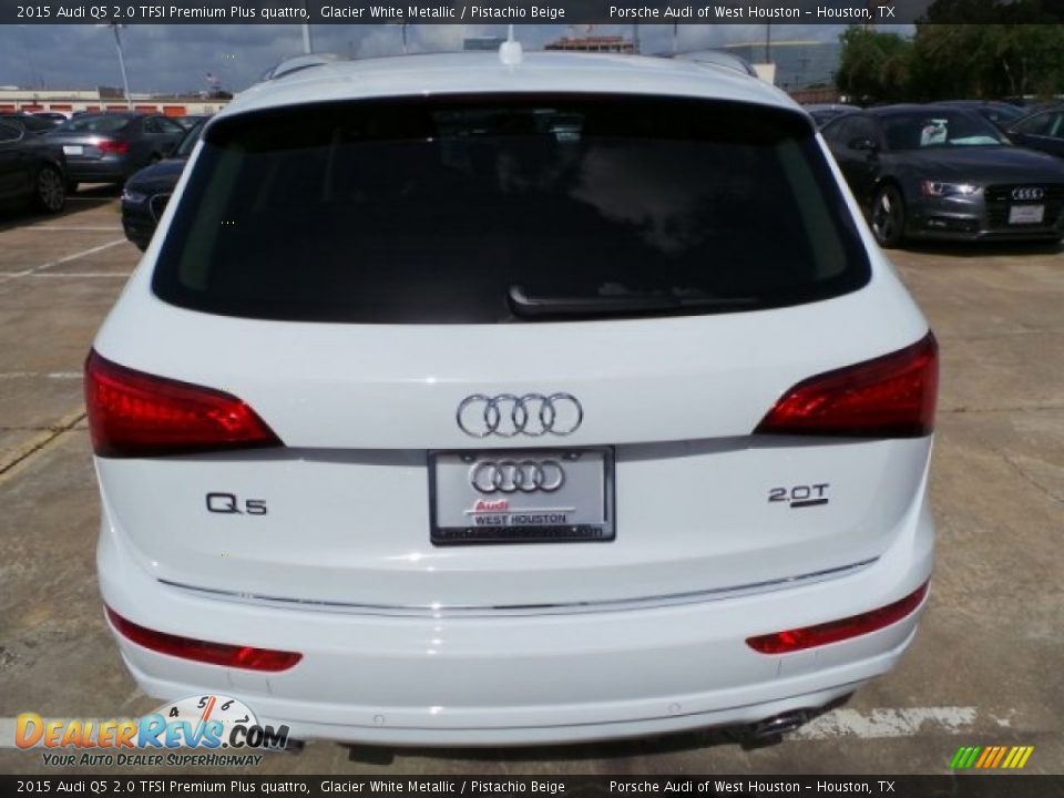 2015 Audi Q5 2.0 TFSI Premium Plus quattro Glacier White Metallic / Pistachio Beige Photo #6