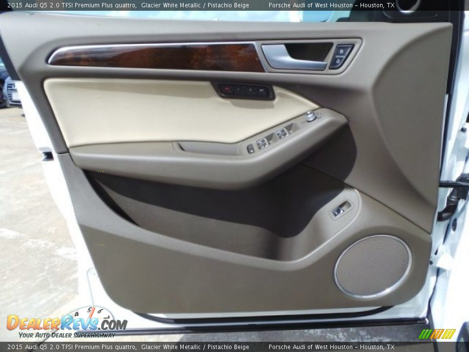 2015 Audi Q5 2.0 TFSI Premium Plus quattro Glacier White Metallic / Pistachio Beige Photo #10