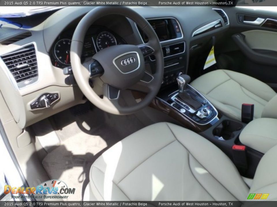 2015 Audi Q5 2.0 TFSI Premium Plus quattro Glacier White Metallic / Pistachio Beige Photo #12