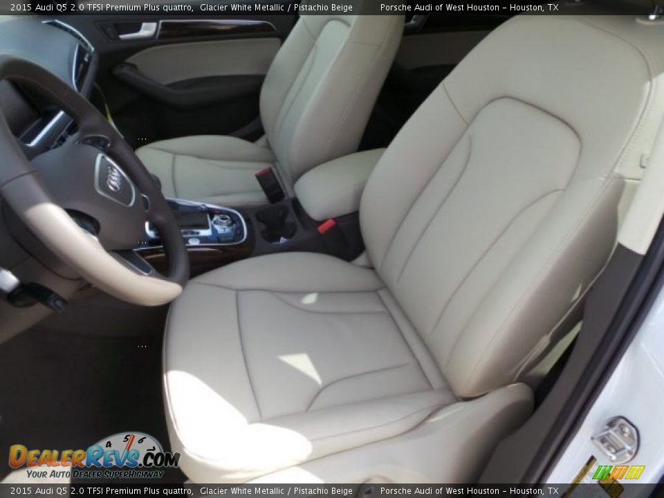 2015 Audi Q5 2.0 TFSI Premium Plus quattro Glacier White Metallic / Pistachio Beige Photo #13