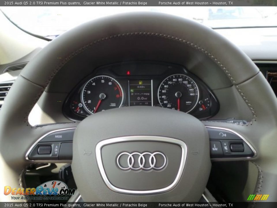 2015 Audi Q5 2.0 TFSI Premium Plus quattro Glacier White Metallic / Pistachio Beige Photo #26