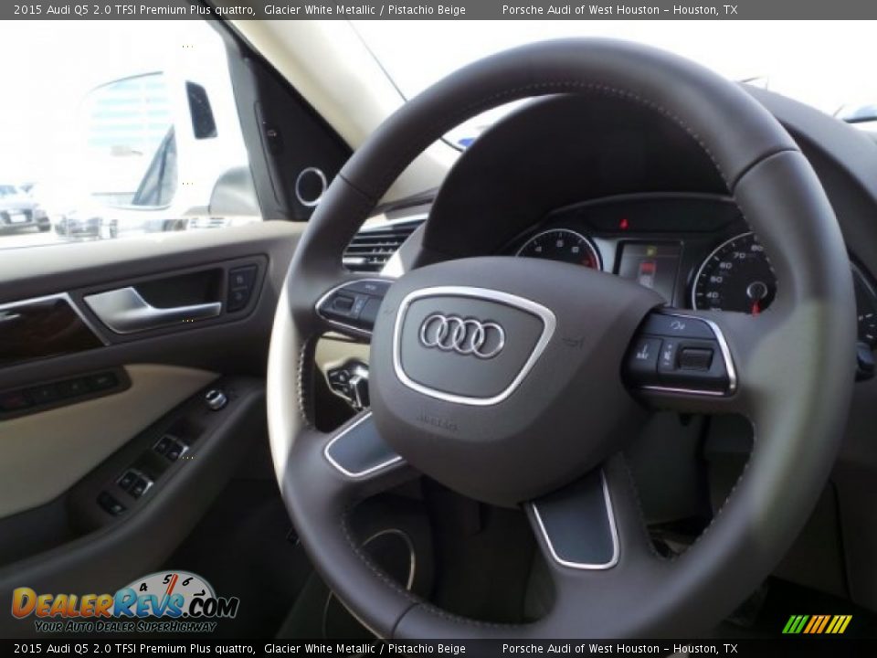 2015 Audi Q5 2.0 TFSI Premium Plus quattro Glacier White Metallic / Pistachio Beige Photo #32