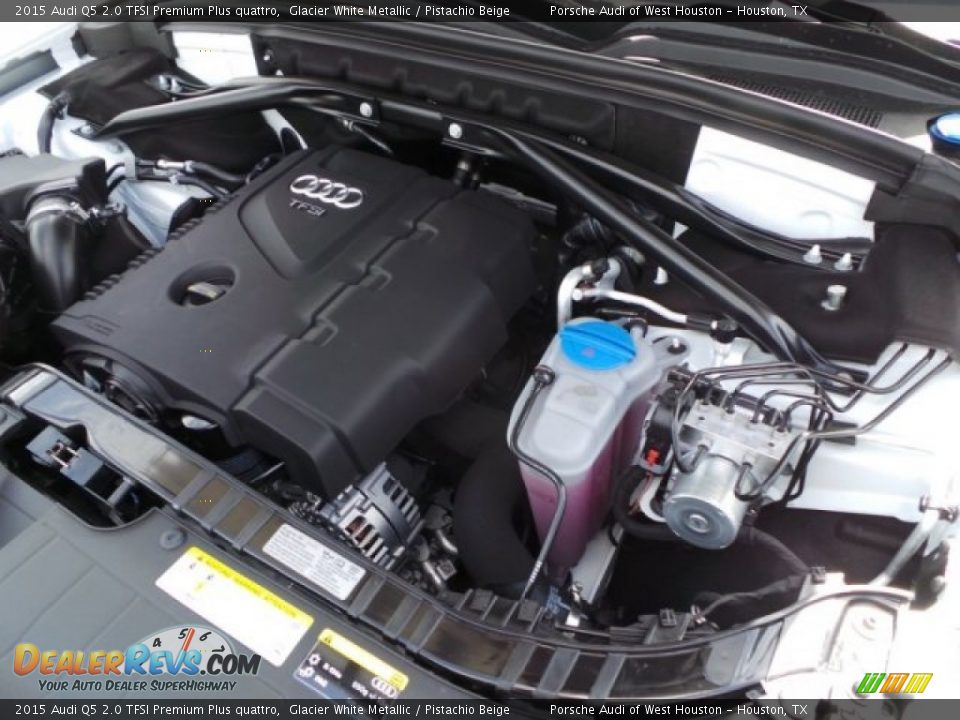 2015 Audi Q5 2.0 TFSI Premium Plus quattro Glacier White Metallic / Pistachio Beige Photo #36