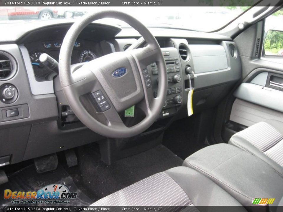 Black Interior - 2014 Ford F150 STX Regular Cab 4x4 Photo #3