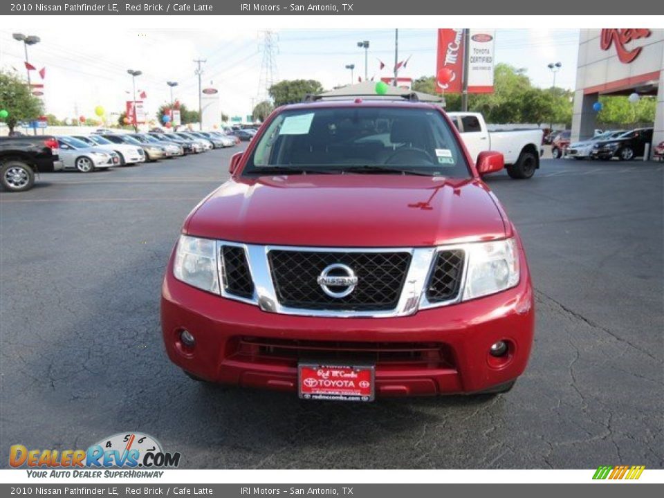 2010 Nissan Pathfinder LE Red Brick / Cafe Latte Photo #2