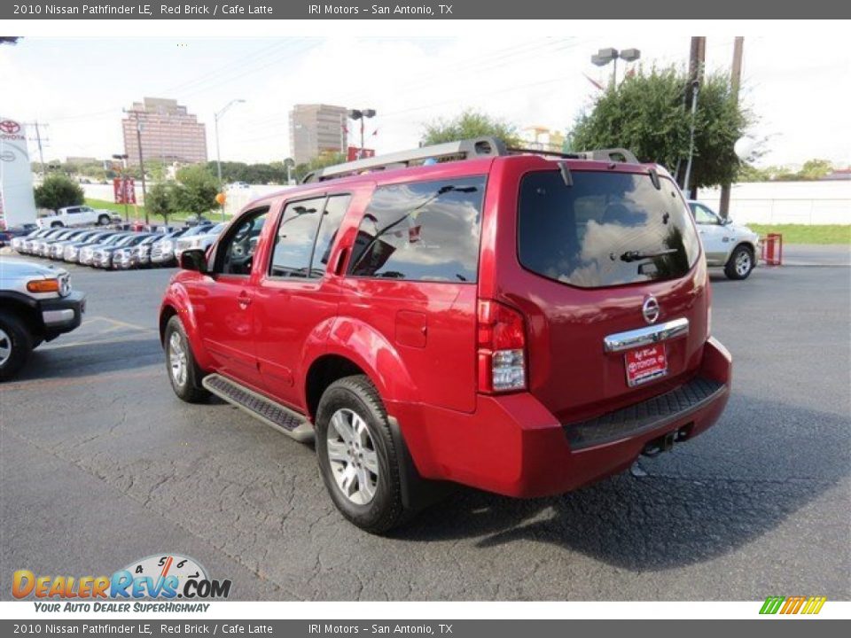 2010 Nissan Pathfinder LE Red Brick / Cafe Latte Photo #5