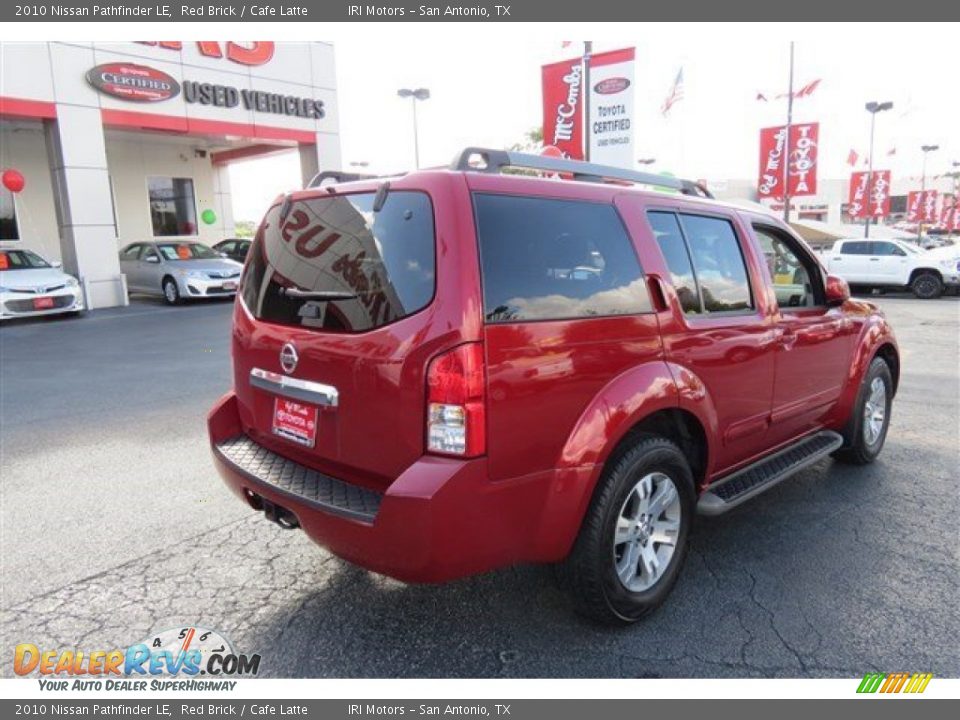 2010 Nissan Pathfinder LE Red Brick / Cafe Latte Photo #7