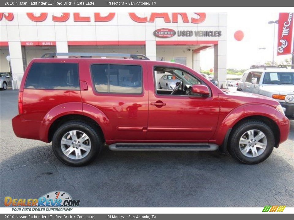2010 Nissan Pathfinder LE Red Brick / Cafe Latte Photo #8