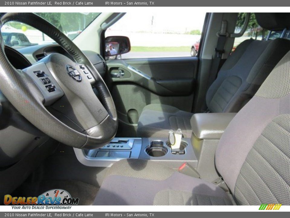 2010 Nissan Pathfinder LE Red Brick / Cafe Latte Photo #11