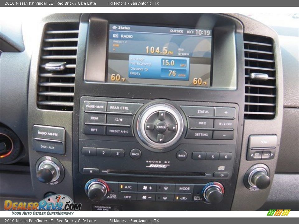 2010 Nissan Pathfinder LE Red Brick / Cafe Latte Photo #15