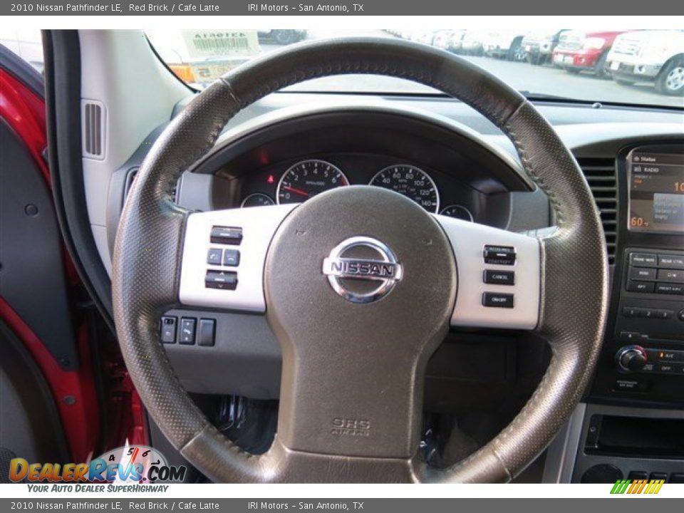 2010 Nissan Pathfinder LE Red Brick / Cafe Latte Photo #17
