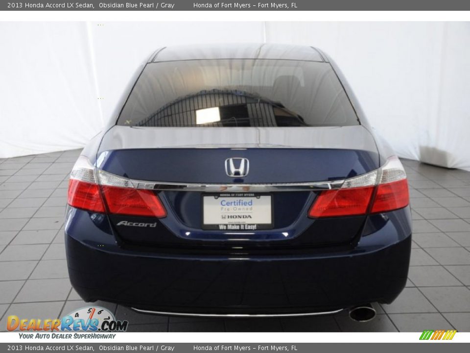 2013 Honda Accord LX Sedan Obsidian Blue Pearl / Gray Photo #7