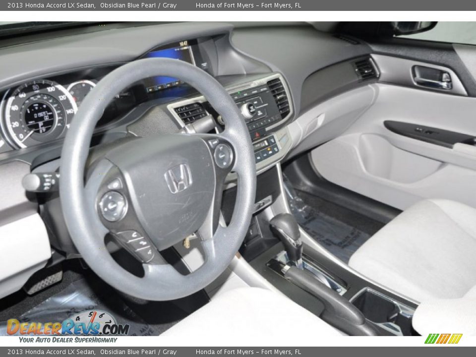 2013 Honda Accord LX Sedan Obsidian Blue Pearl / Gray Photo #12