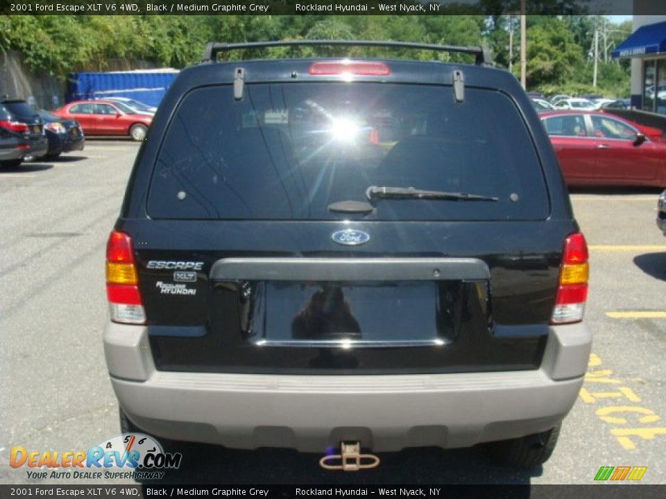 2001 Ford Escape XLT V6 4WD Black / Medium Graphite Grey Photo #5
