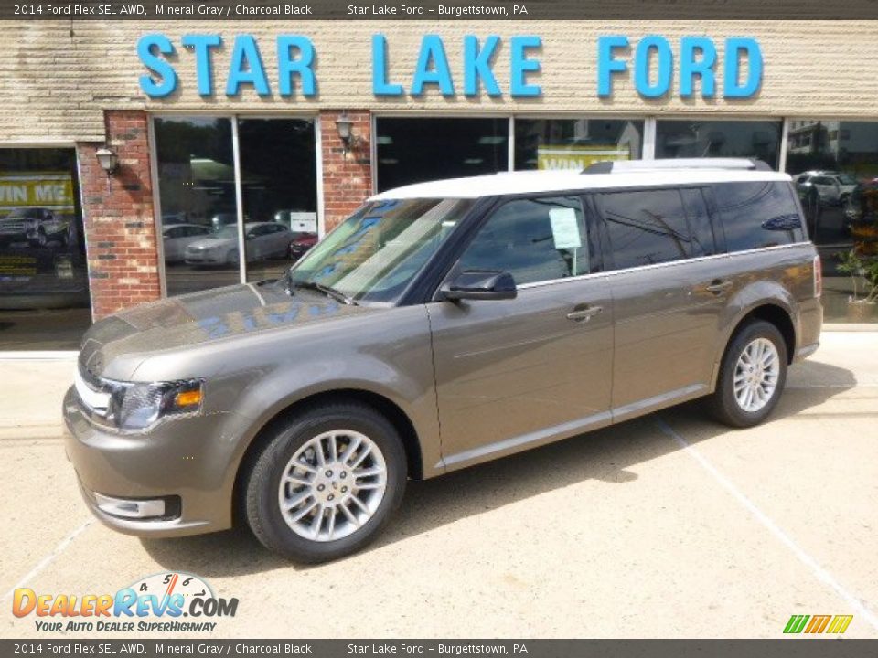 2014 Ford Flex SEL AWD Mineral Gray / Charcoal Black Photo #1