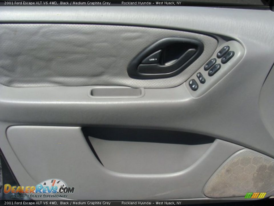 2001 Ford Escape XLT V6 4WD Black / Medium Graphite Grey Photo #7