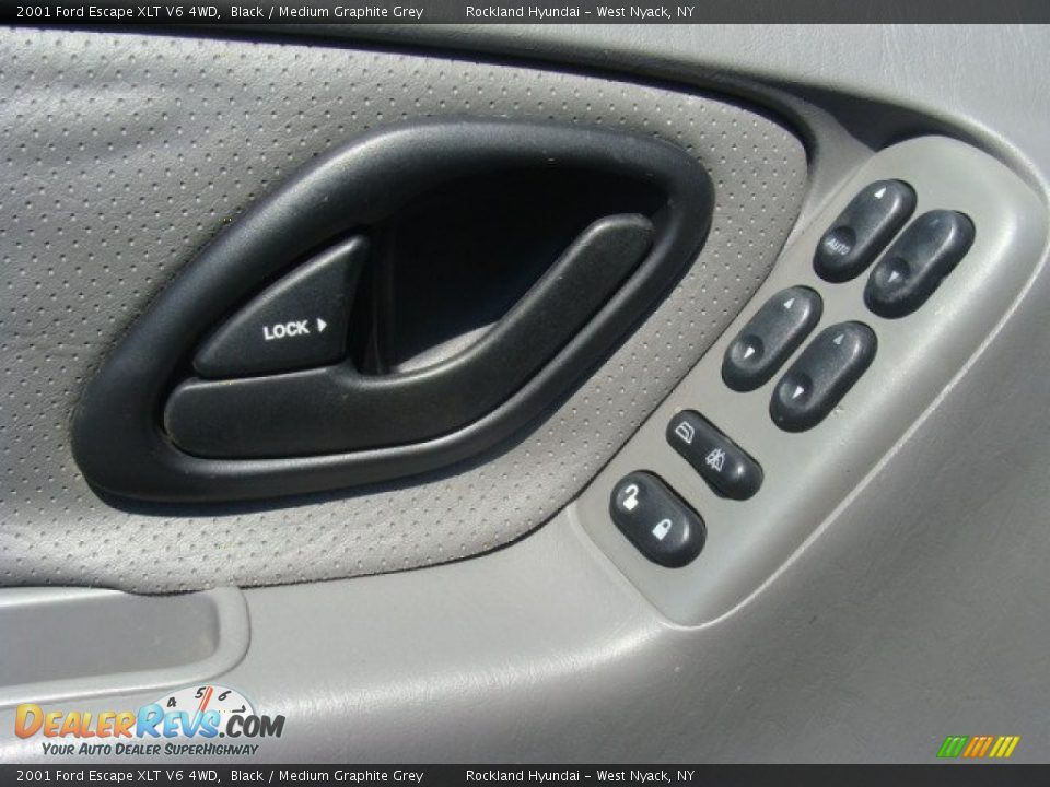 2001 Ford Escape XLT V6 4WD Black / Medium Graphite Grey Photo #8