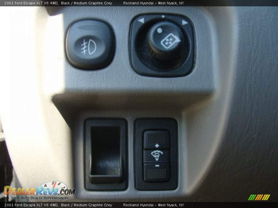 2001 Ford Escape XLT V6 4WD Black / Medium Graphite Grey Photo #13