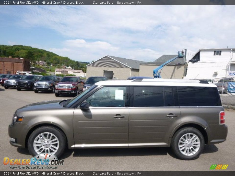 2014 Ford Flex SEL AWD Mineral Gray / Charcoal Black Photo #8
