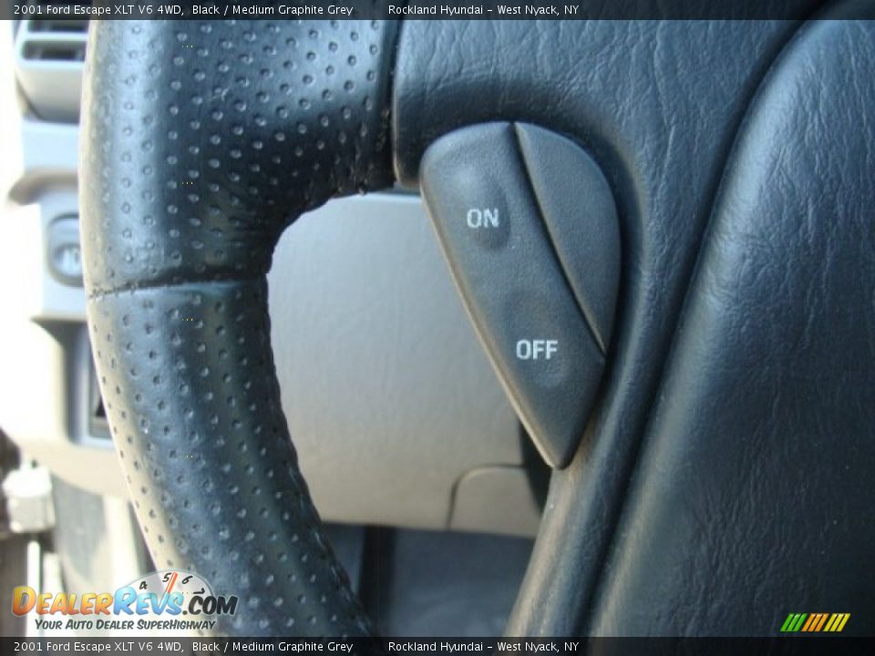2001 Ford Escape XLT V6 4WD Black / Medium Graphite Grey Photo #15