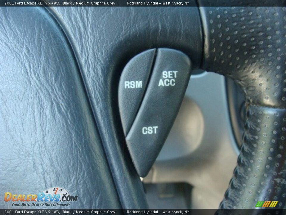 2001 Ford Escape XLT V6 4WD Black / Medium Graphite Grey Photo #16