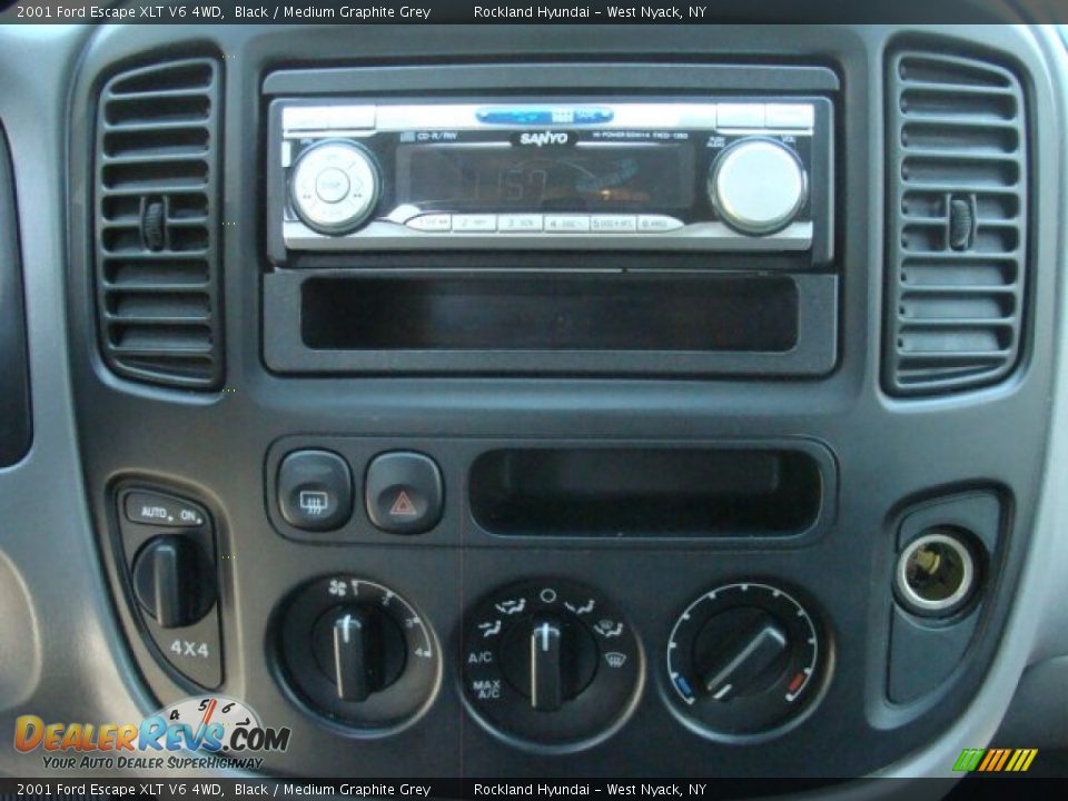 2001 Ford Escape XLT V6 4WD Black / Medium Graphite Grey Photo #18