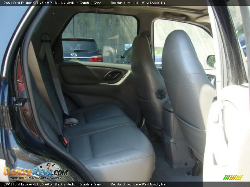2001 Ford Escape XLT V6 4WD Black / Medium Graphite Grey Photo #23
