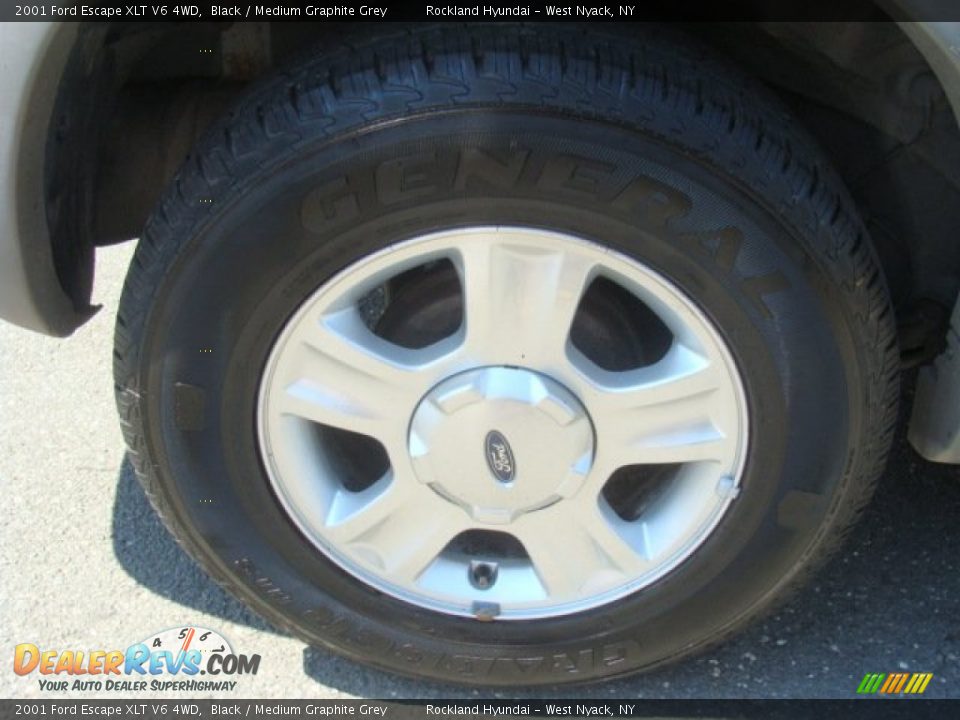 2001 Ford Escape XLT V6 4WD Black / Medium Graphite Grey Photo #27