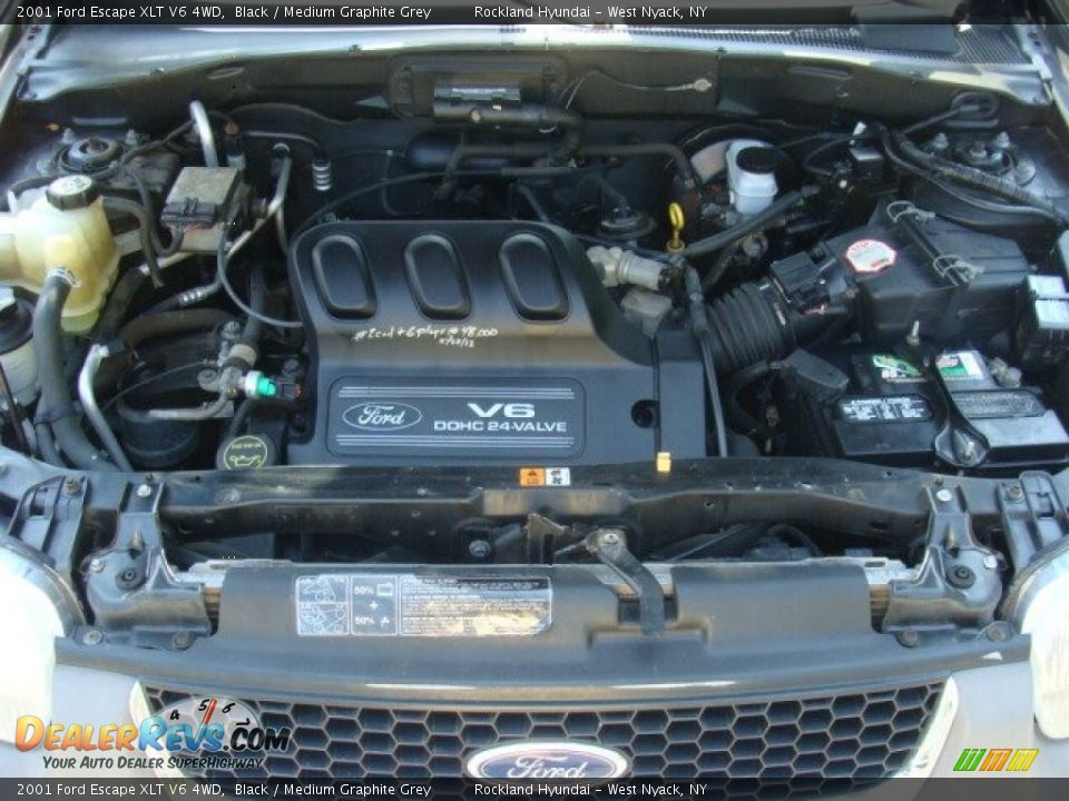 2001 Ford Escape XLT V6 4WD Black / Medium Graphite Grey Photo #29