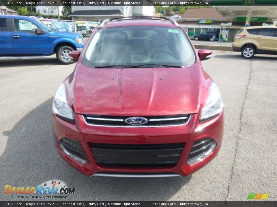 2014 Ford Escape Titanium 2.0L EcoBoost 4WD Ruby Red / Medium Light Stone Photo #2