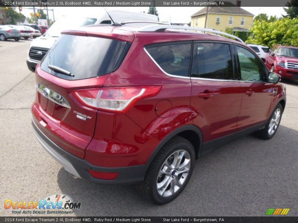2014 Ford Escape Titanium 2.0L EcoBoost 4WD Ruby Red / Medium Light Stone Photo #5