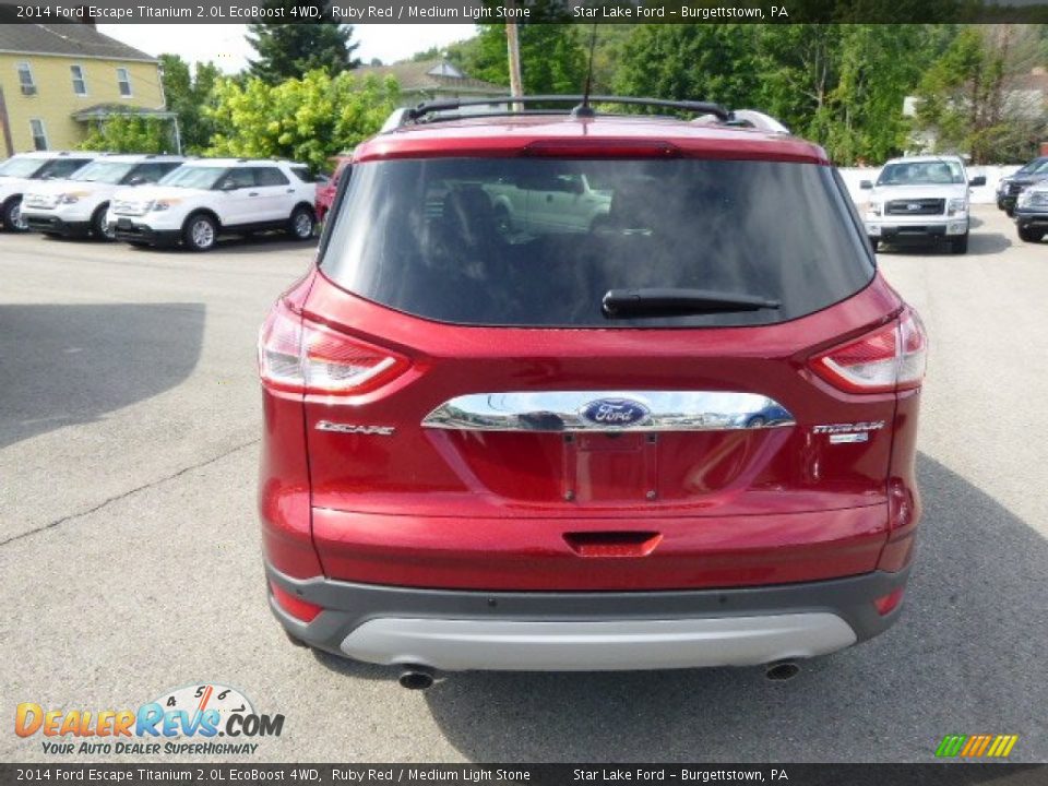 2014 Ford Escape Titanium 2.0L EcoBoost 4WD Ruby Red / Medium Light Stone Photo #6