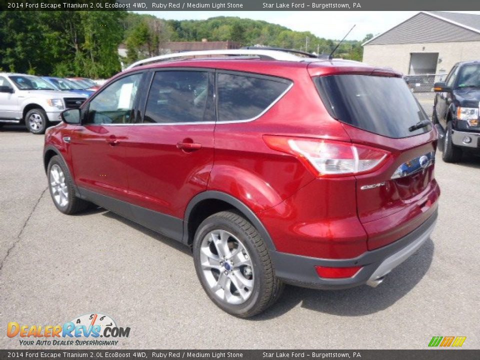 2014 Ford Escape Titanium 2.0L EcoBoost 4WD Ruby Red / Medium Light Stone Photo #7
