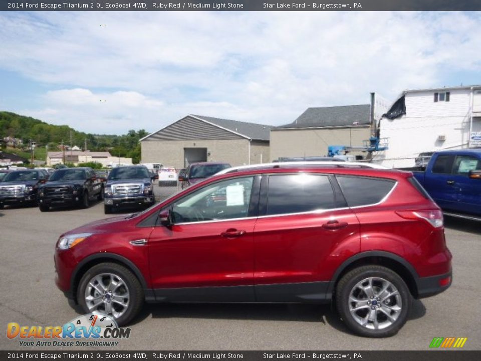 2014 Ford Escape Titanium 2.0L EcoBoost 4WD Ruby Red / Medium Light Stone Photo #8